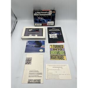 Nigel Mansell's World Championship Racing SNES Super Nintendo CIB Complete 1993